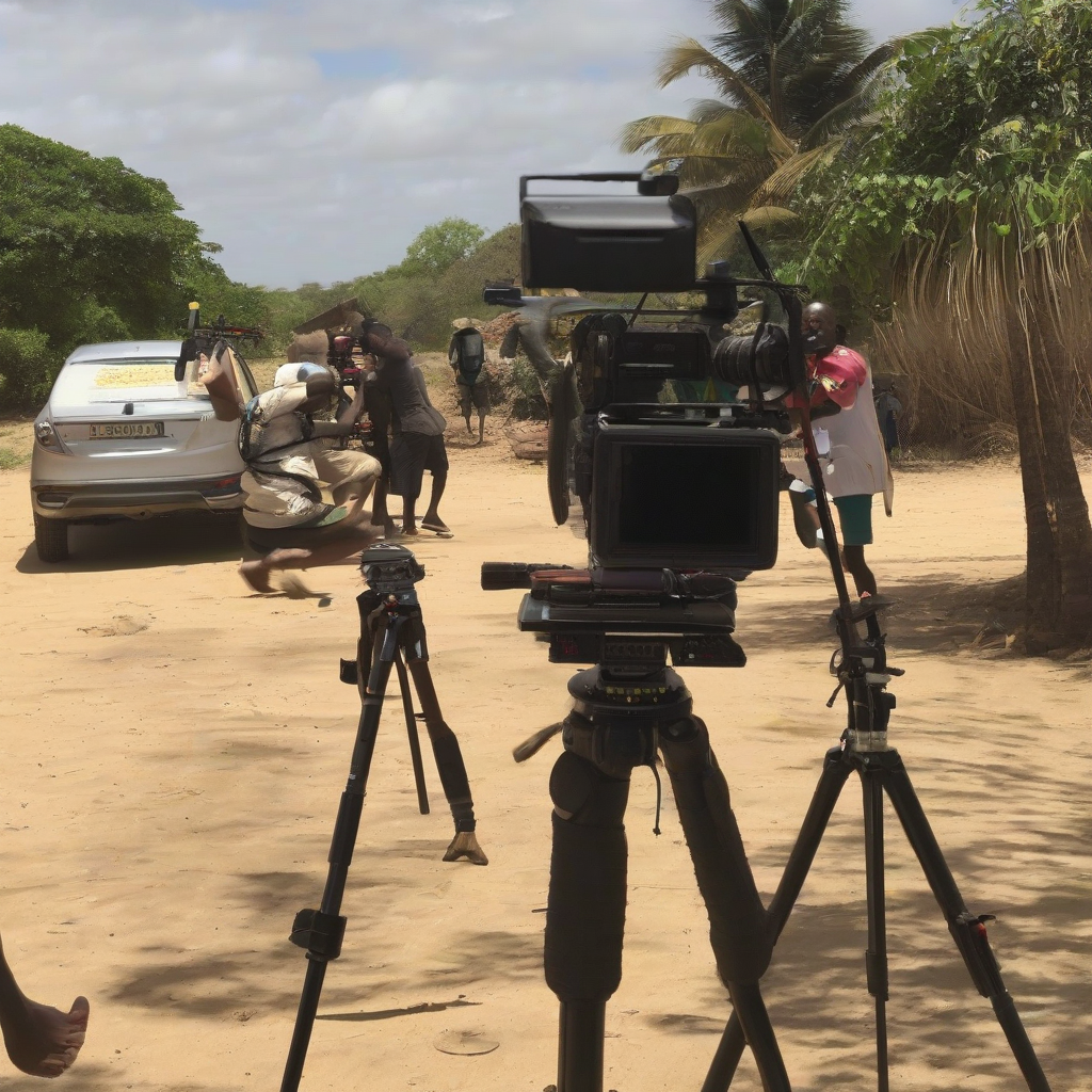 Filming in Mozambique