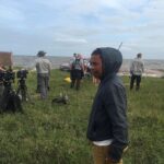 Equipa do filme durante as filmagens de the grand tour, em Moçambique, com Niigma Filmes MZ